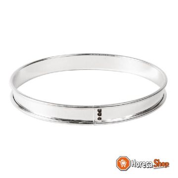 Flat stainless steel cake ring smooth 26.5 cm