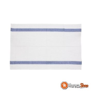 Tea towel with blue border