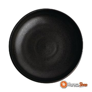 Canvas deep coupe plates black 23 cm