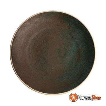 Canvas gewelfde borden donkergroen 27cm