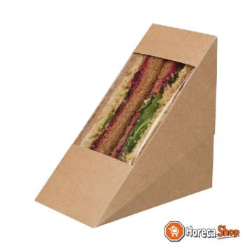 Zest driehoekige kraft sandwichboxen met acetaat venster (500 stuks)
