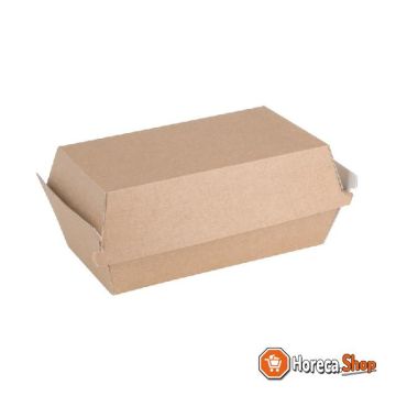 Compostable composteerbare hamburgerdoosjes kraft klein 172mm (200 stuks)