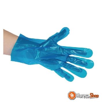 Composteerbare handschoenen voor voedselbereiding blauw - medium