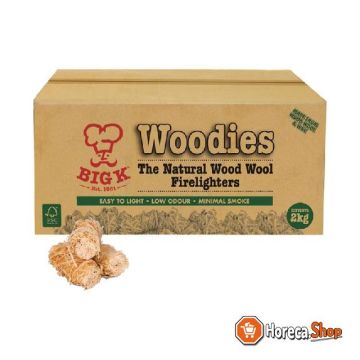 Woodies natuurlijk houtwol aanmaakkrullen fsc 2kg