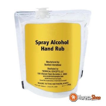 Manual ongeparfumeerde handreiniger spray 60% alcohol - 400ml (12 stuks)