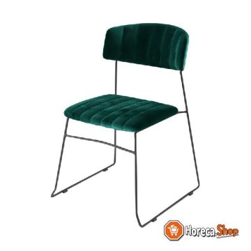 Mundo velvet stoel groen (4 stuks)