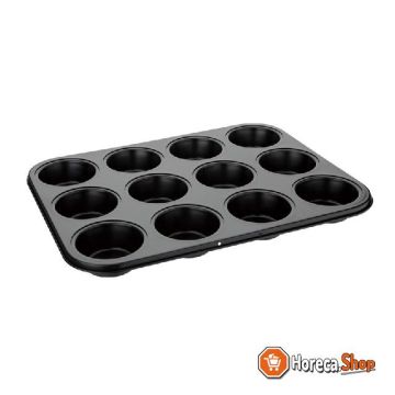 Carbon steel non-stick baking pan 12 muffins