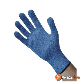 Blauer schnittfester handschuh l