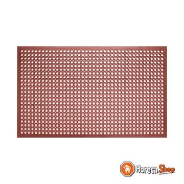 Rubber anti-fatigue mat red