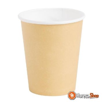 Kaffeetassen einwandig hellbraun 23cl x50