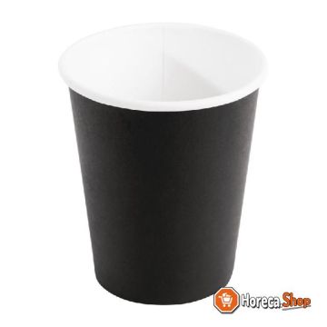 Kaffeetassen einwandig schwarz 23cl x50
