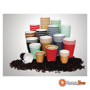 Recyclable koffiebeker enkelwandig zwart 455ml (1000 stuks)