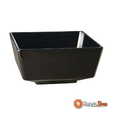 Float square melamine bowl black 25x25cm