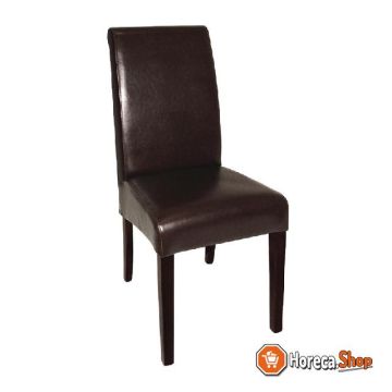 Chaise  en cuir synthétique avec dossier rond 2 pièces
