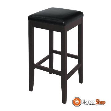 High artificial leather bar stool black (2 pieces)