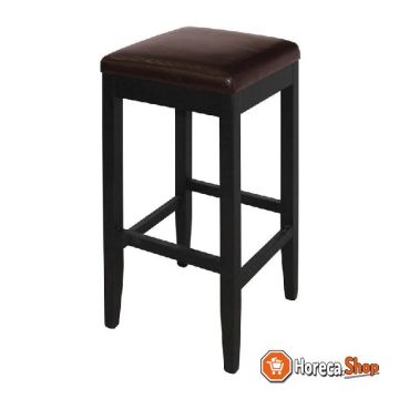 High artificial leather barstool dark brown (2 pieces)