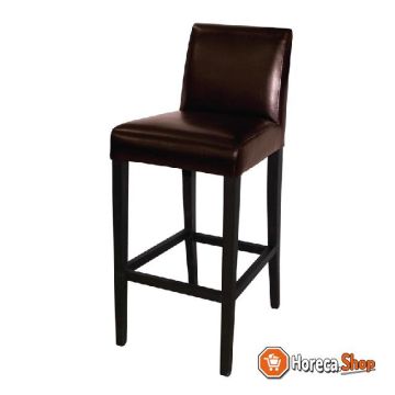 High imitation leather bar stool with dark brown backrest