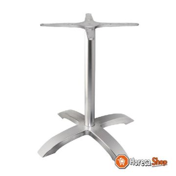 Table base with 4 legs brushed aluminum