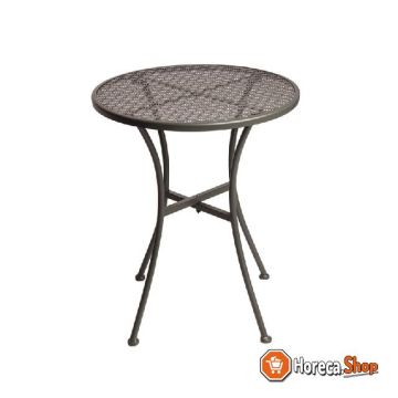 Table bistrot ronde  en acier gris 60cm