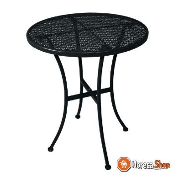 Table bistrot ronde  en acier noir 60cm