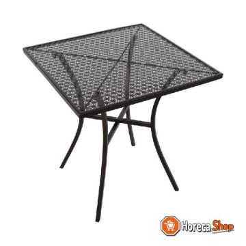 Vierkante stalen bistro tafel zwart 70cm