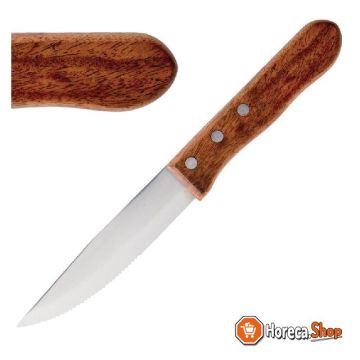 Jumbo steak knife with wooden handle 25 cm