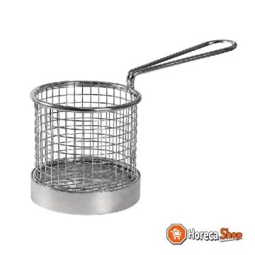 Stainless steel fries basket with handle 9.5 cm