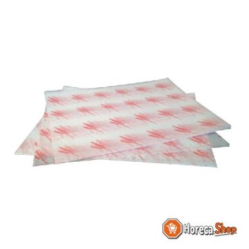 Greaseproof hamburger paper red