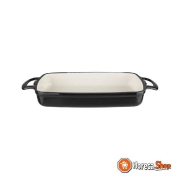 Rectangular cast iron baking dish black 1.8ltr