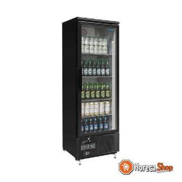 Upright refrigerated bar display with 1 door