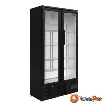 Upright refrigerated bar display with 2 swing doors