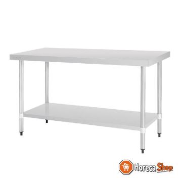 Stainless steel work table without back support 90x150x70cm