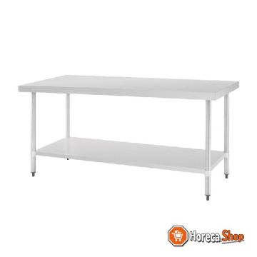 Stainless steel work table without backrest 90x180x70cm