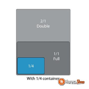Polypropylene gn1   4 container with lid 100mm