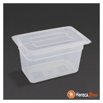 Polypropylene gn1   4 container with lid 150mm