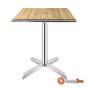 Table bistrot pliante en frêne  carrée 60cm