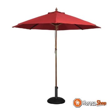 Round red parasol 2.5 meters
