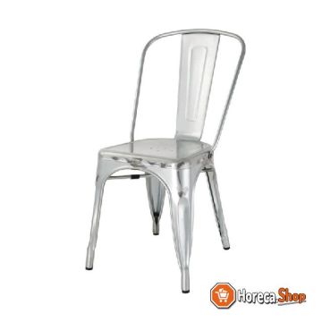 Bistro gegalvaniseerd stalen stoelen (4 stuks)