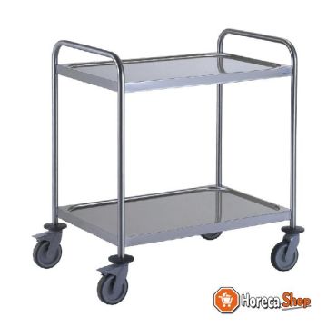 Serving trolley with 2 trays