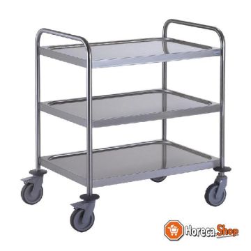 Serving trolley with 3 blades