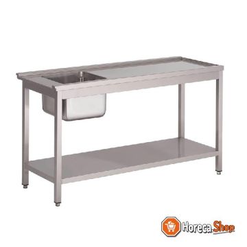 Pre-rinse table for pass-through dishwasher ht50