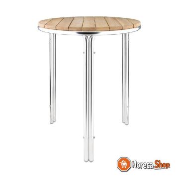 Table ronde en frêne et aluminium  60cm
