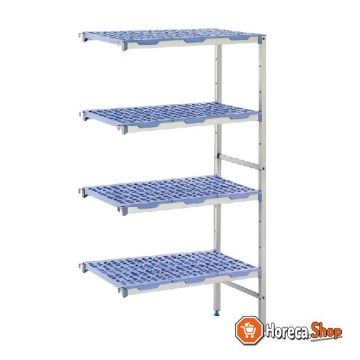 Corner rack with 4 shelves 50x105cm