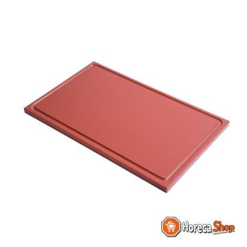 Gn1   2 hdpe cutting board with juice channel brown