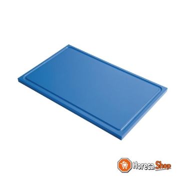 Gn1   2 hdpe cutting board with juice channel blue