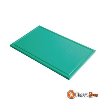 Gn1   1 hdpe cutting board with juice channel green