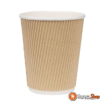 Hot cups with wrinkled wall light brown 23cl x500