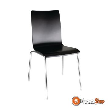 Chair with square back black - 4 pieces