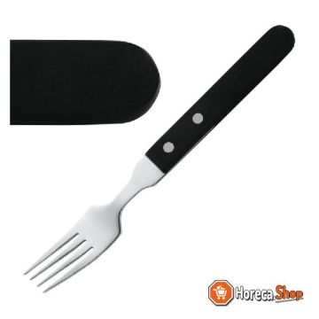 Steak fork with black handle