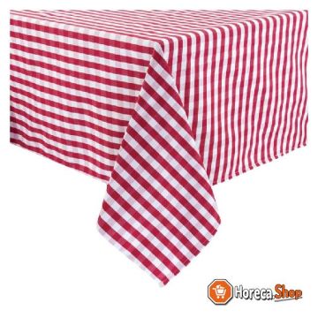 Mitre comfort gingham tafelkleed rood-wit 132 x 132cm